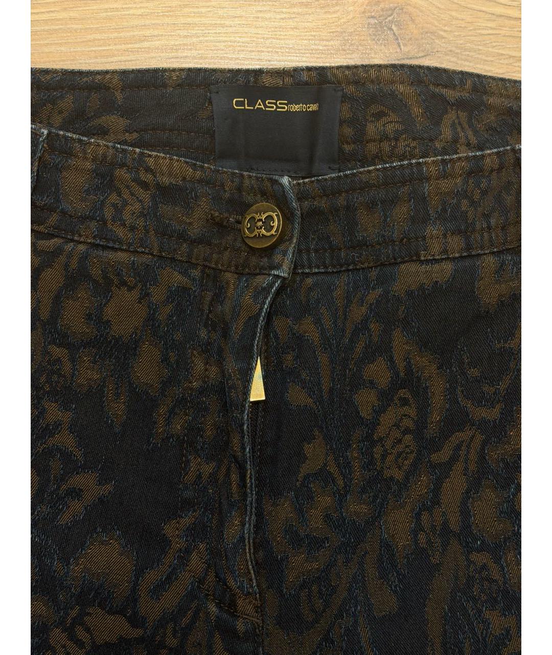 ROBERTO CAVALLI Мульти хлопко-эластановые брюки узкие, фото 3