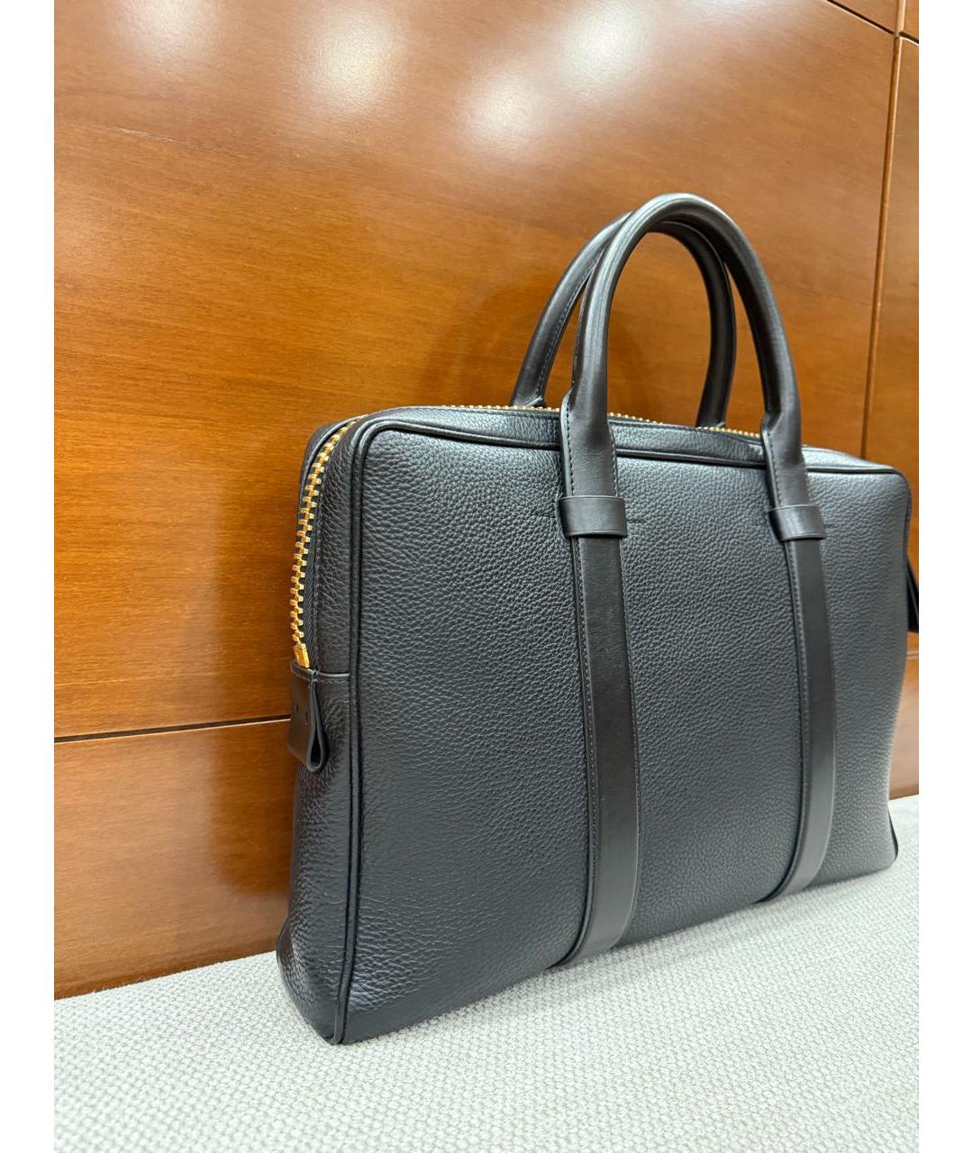 TOM FORD Черный кожаный портфель, фото 2