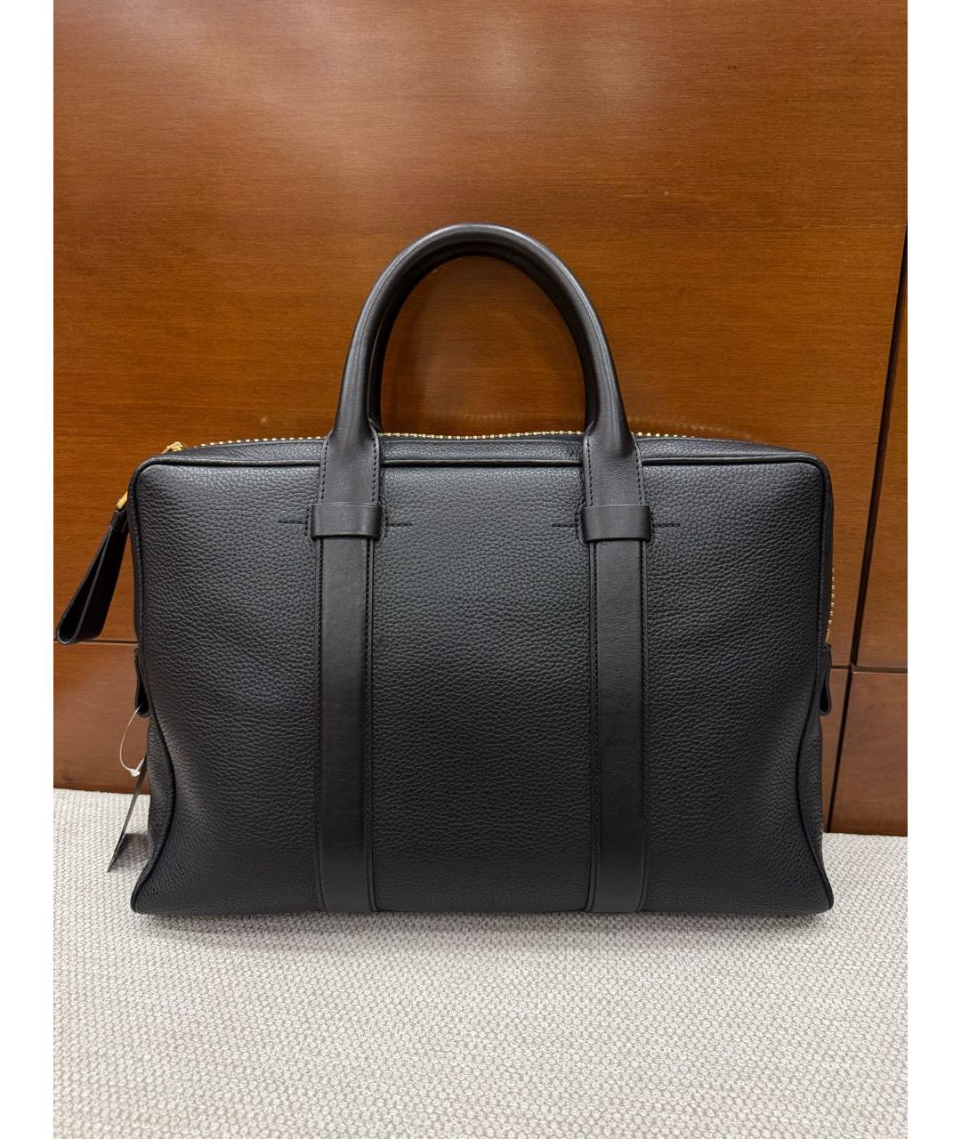 TOM FORD Черный кожаный портфель, фото 6