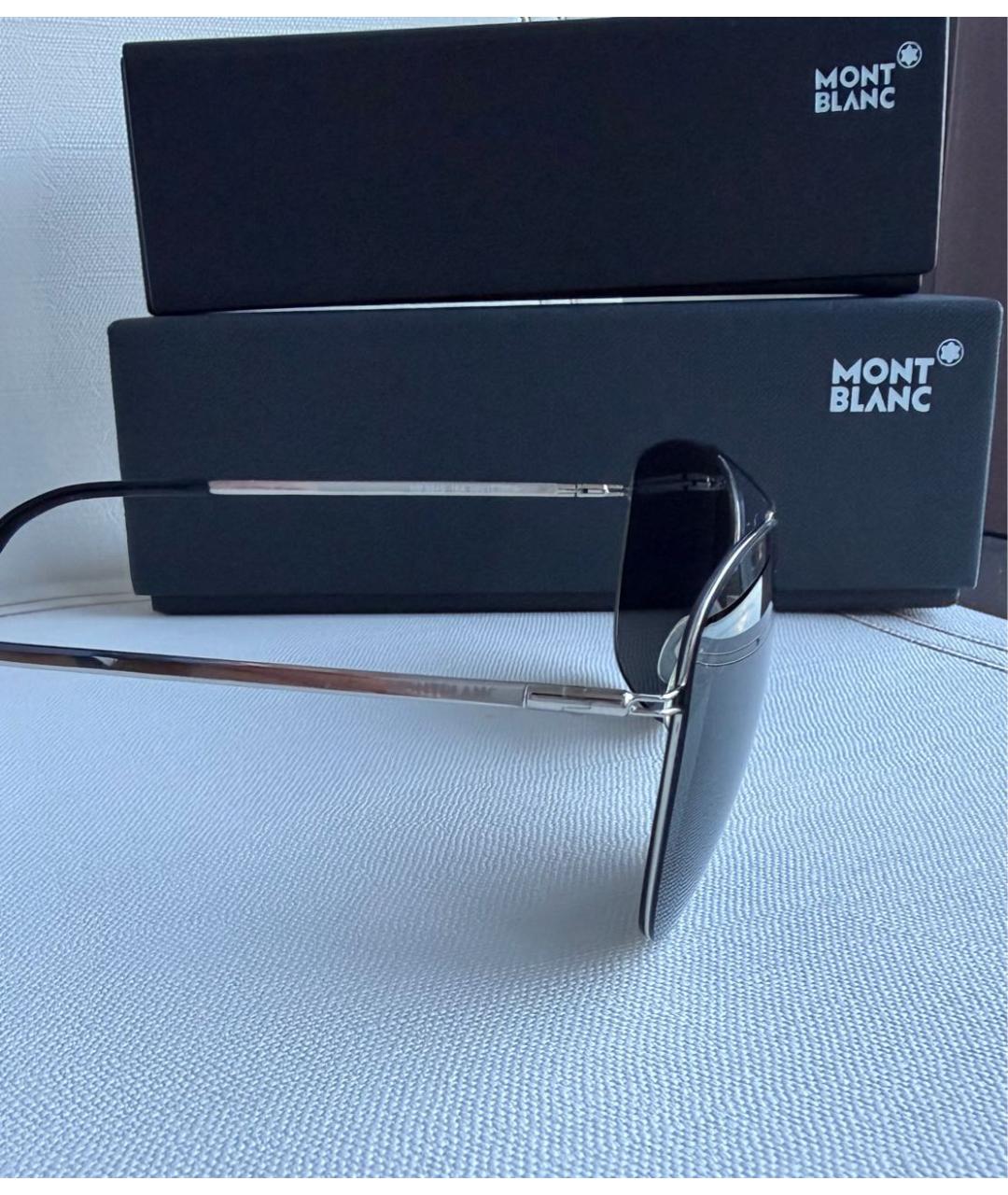 MONTBLANC Серебряные металлические солнцезащитные очки, фото 2