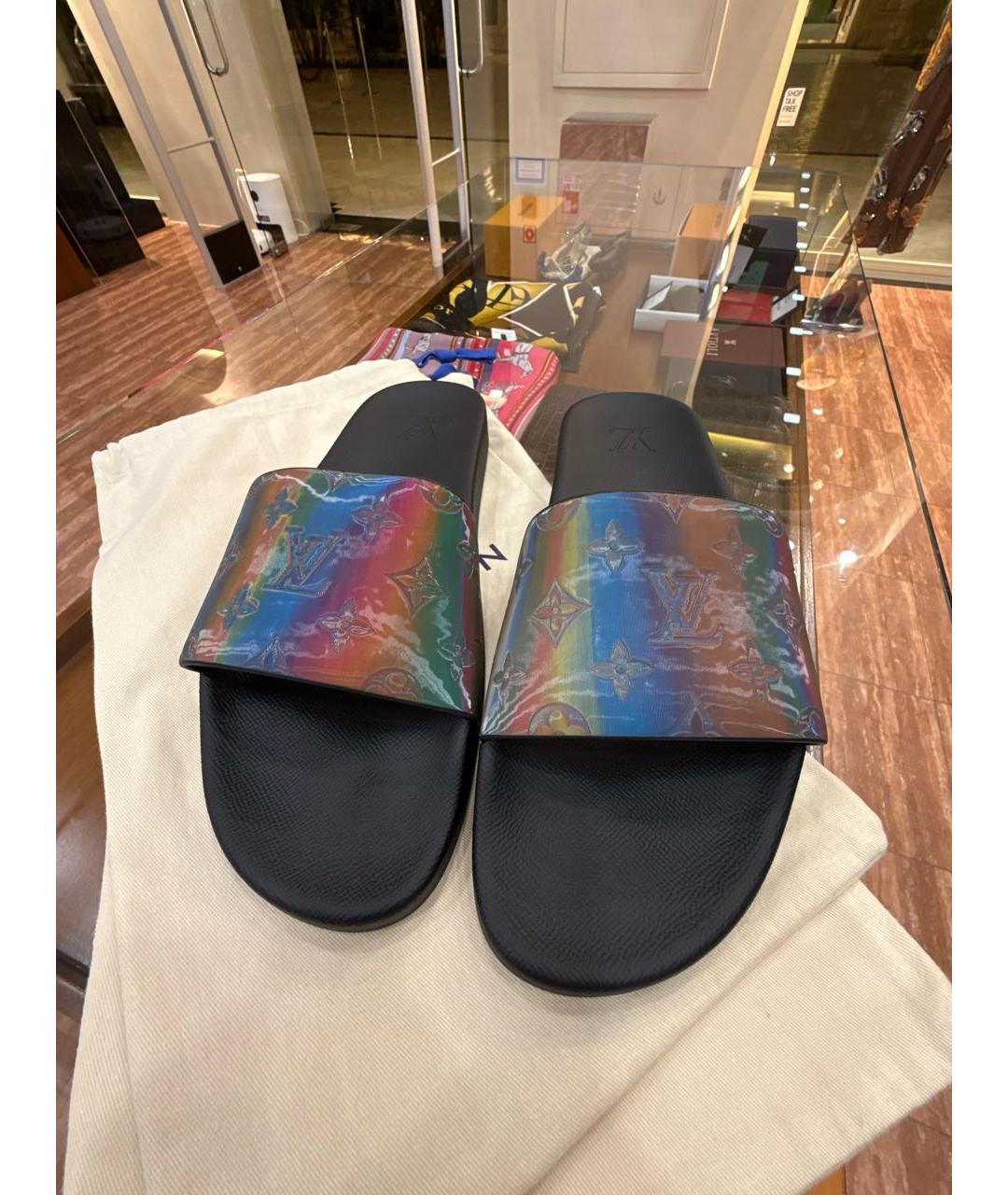 LOUIS VUITTON Мульти шлепанцы, фото 2