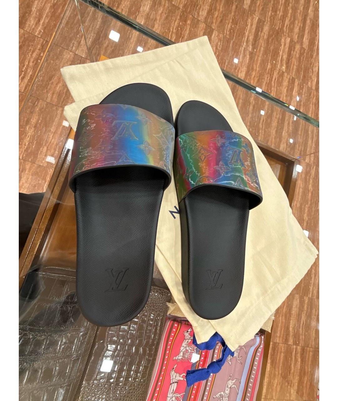 LOUIS VUITTON Мульти шлепанцы, фото 3