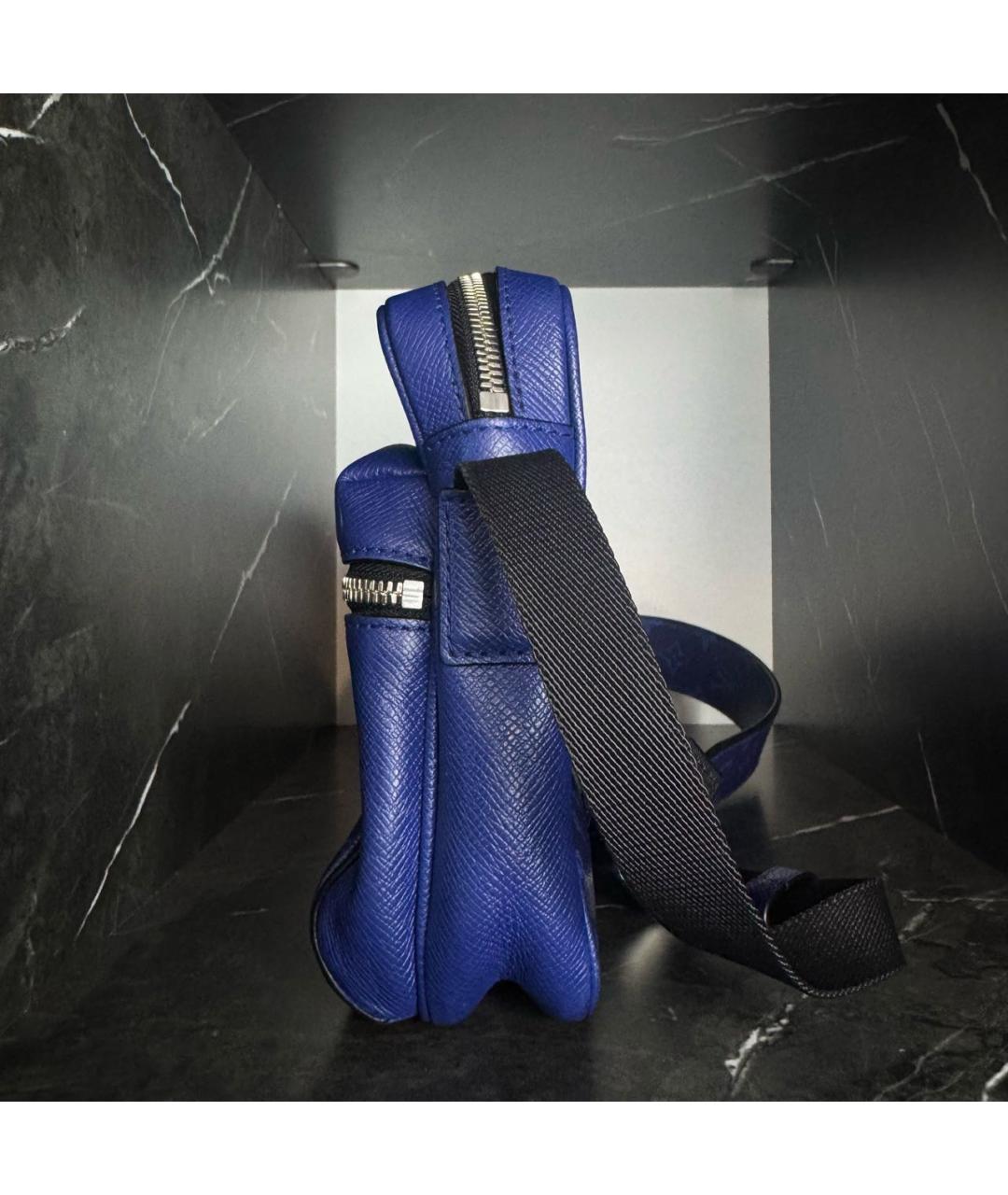 LOUIS VUITTON Синяя кожаная сумка на плечо, фото 4