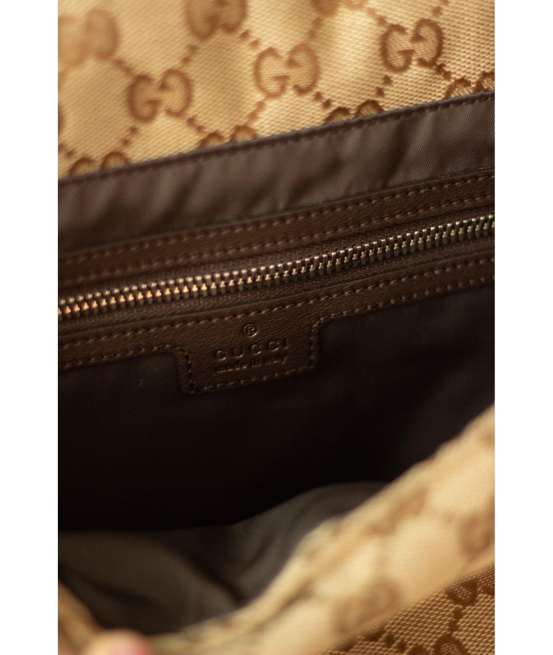 GUCCI Бежевая тканевая сумка через плечо, фото 8