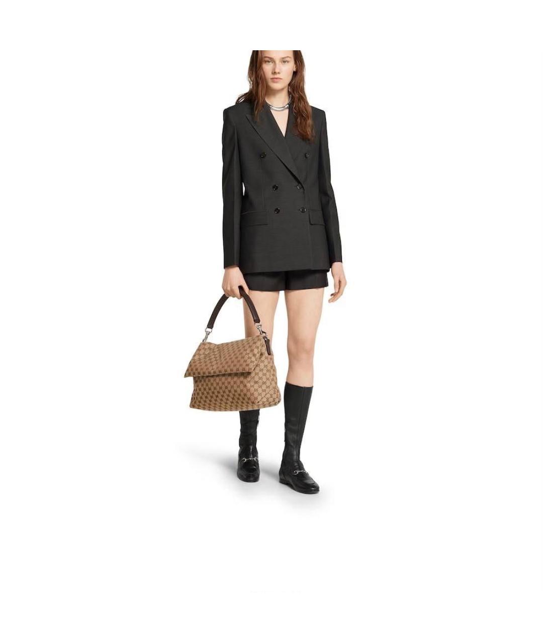GUCCI Бежевая тканевая сумка через плечо, фото 4
