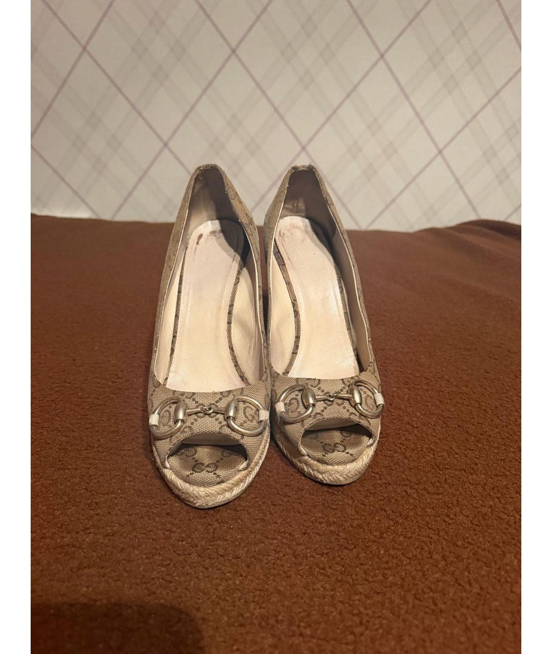 GUCCI Бежевые туфли, фото 2