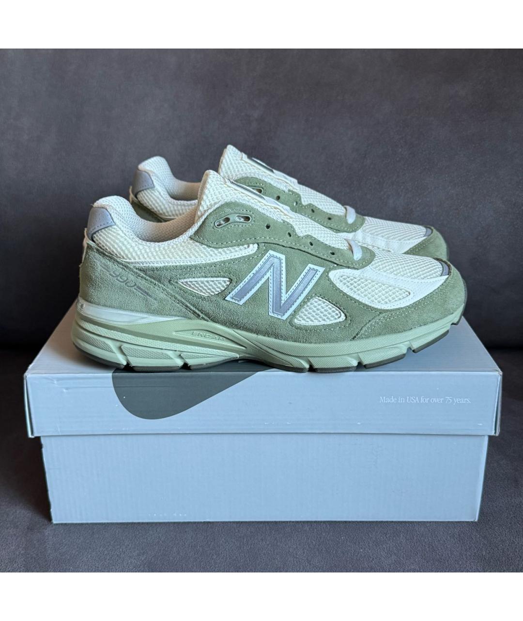 NEW BALANCE Зеленые замшевые низкие кроссовки / кеды, фото 5