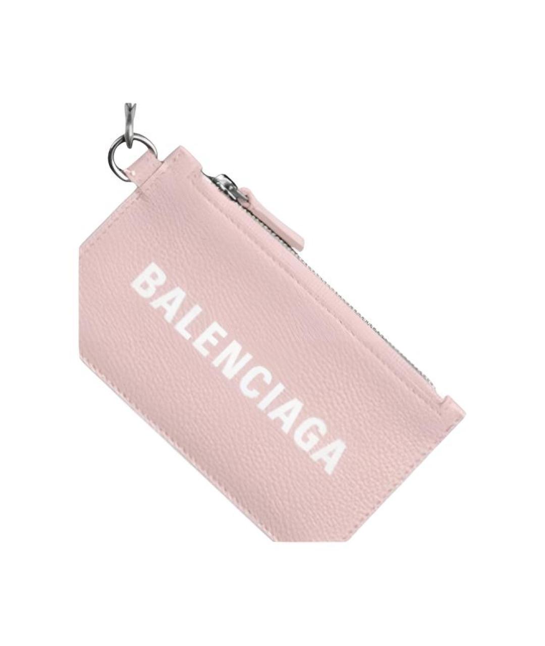 BALENCIAGA Розовый кожаный кардхолдер, фото 5
