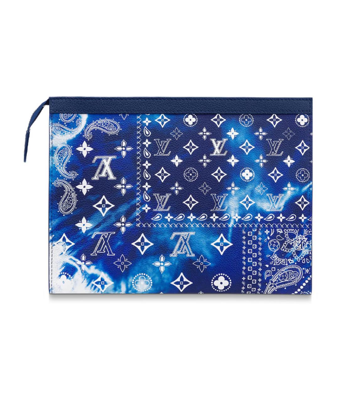 LOUIS VUITTON Синяя папка для документов из канвы, фото 3
