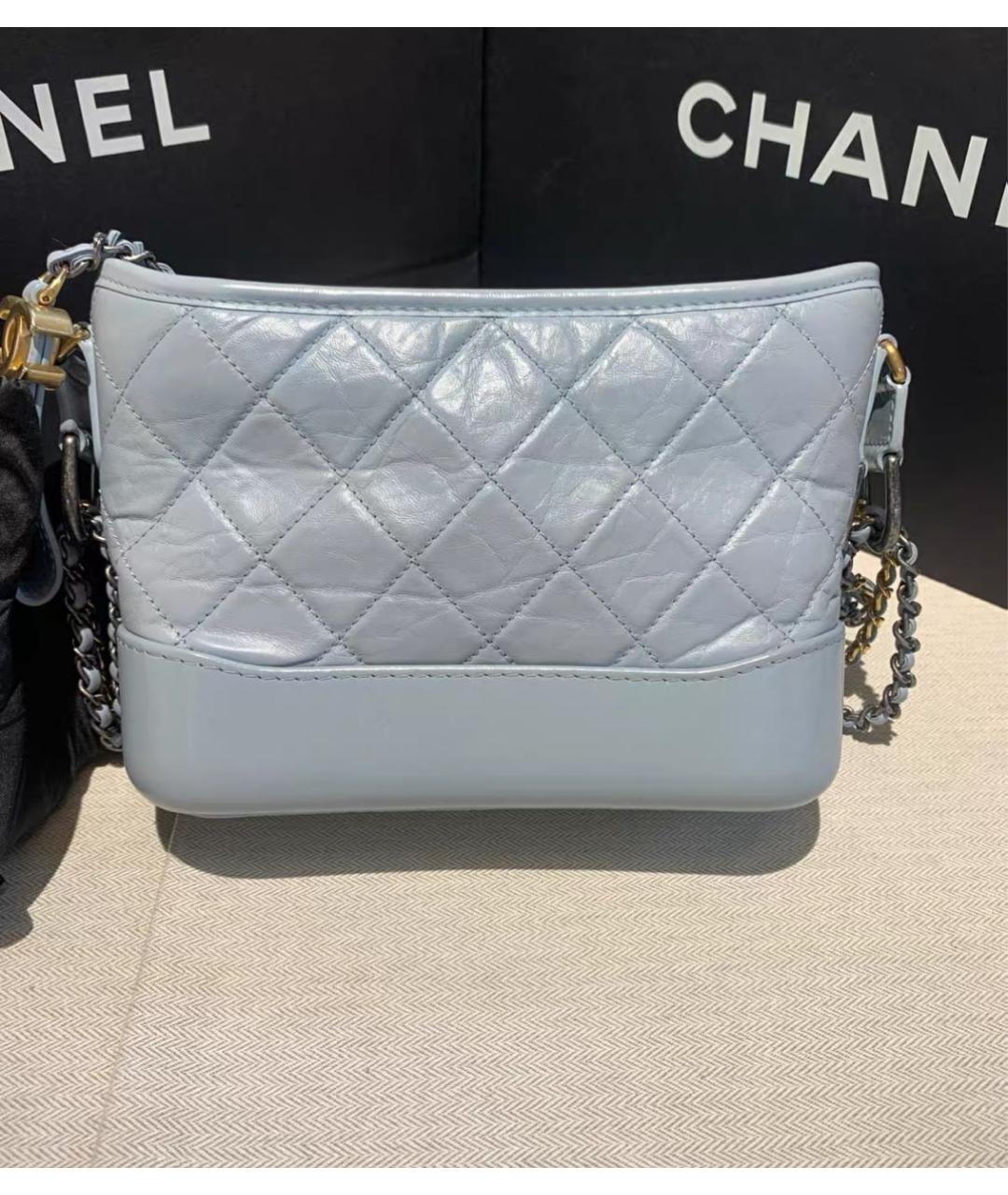 CHANEL Голубая кожаная сумка через плечо, фото 2