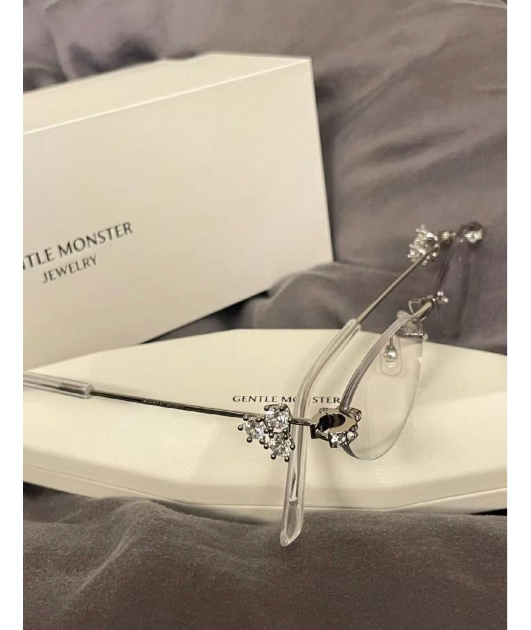 GENTLE MONSTER Серебряные металлические солнцезащитные очки, фото 6