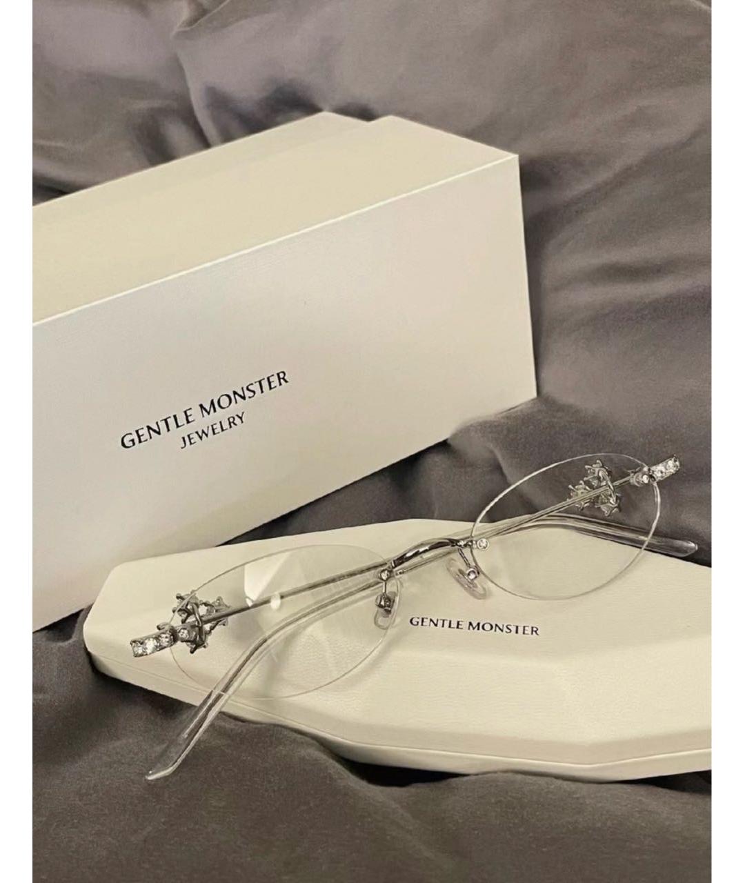 GENTLE MONSTER Серебряные металлические солнцезащитные очки, фото 5