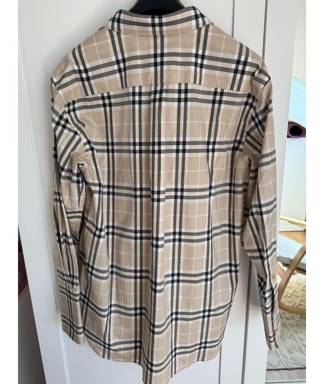 BURBERRY Бежевая хлопковая рубашка, фото 2