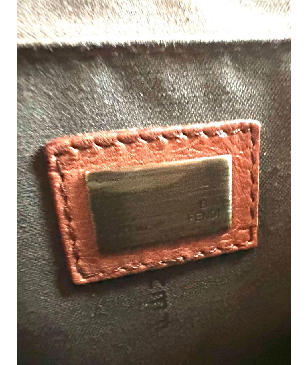 FENDI Оранжевая сумка через плечо из лакированной кожи, фото 5