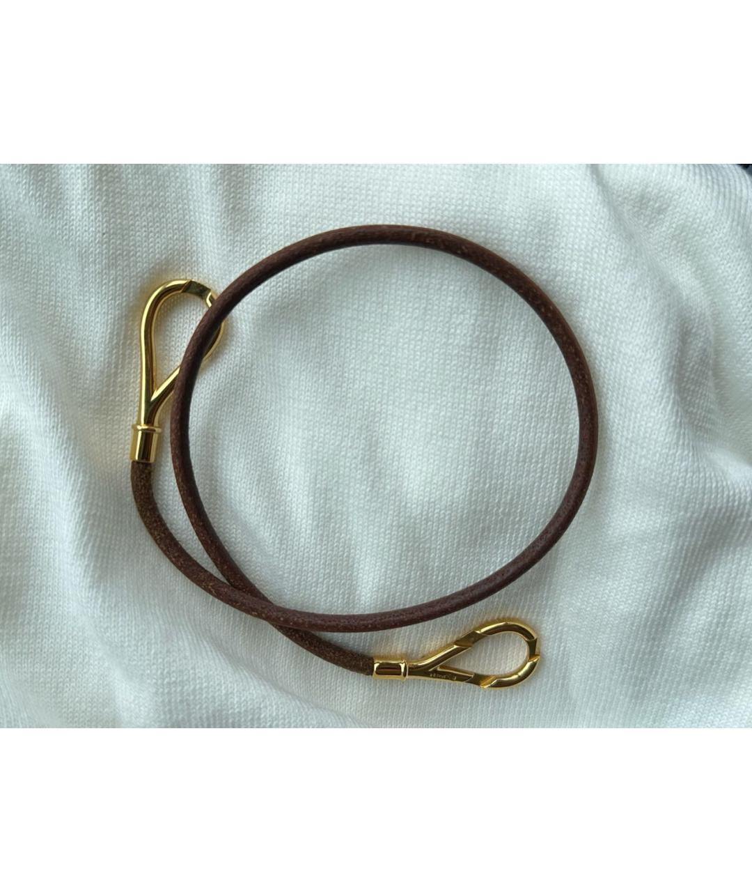 HERMES Коричневый чокер, фото 4