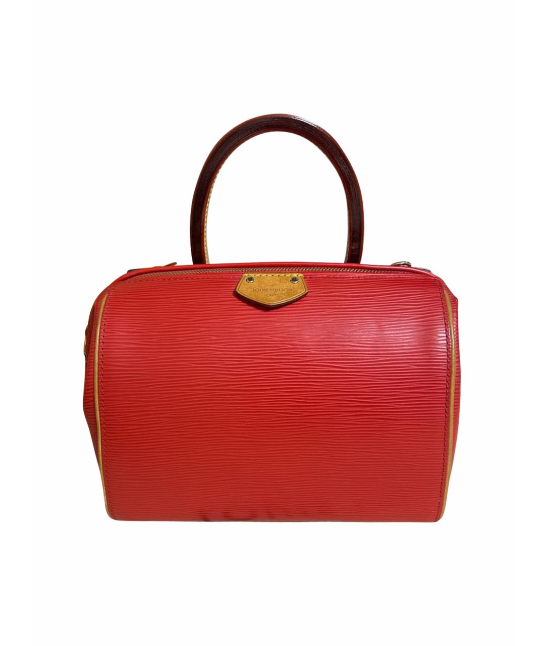 LOUIS VUITTON Красная кожаная сумка с короткими ручками, фото 1