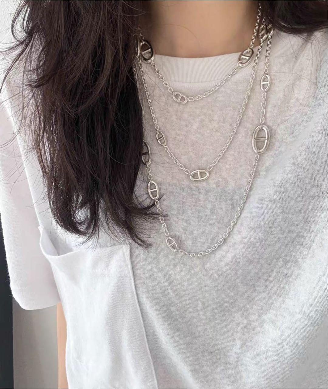 HERMES Серебряная серебряная цепочка, фото 4