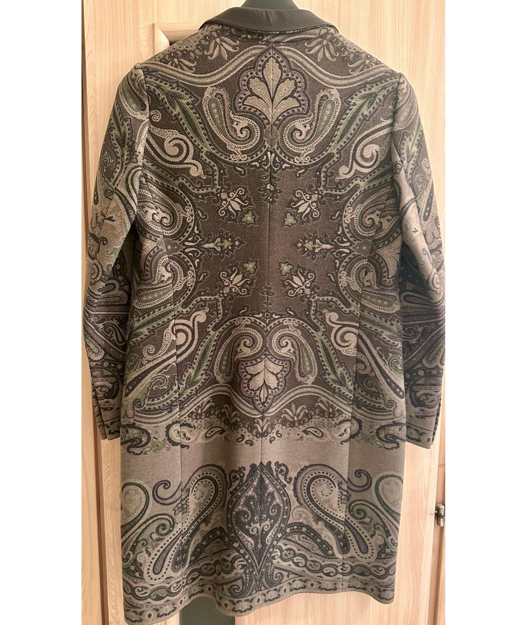 ETRO Коричневое шерстяное пальто, фото 2