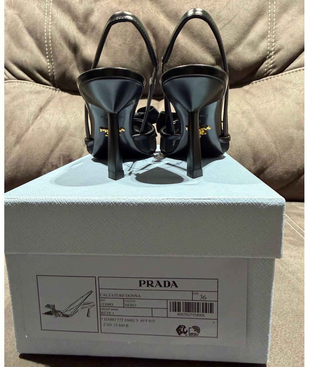 PRADA Черные туфли, фото 4