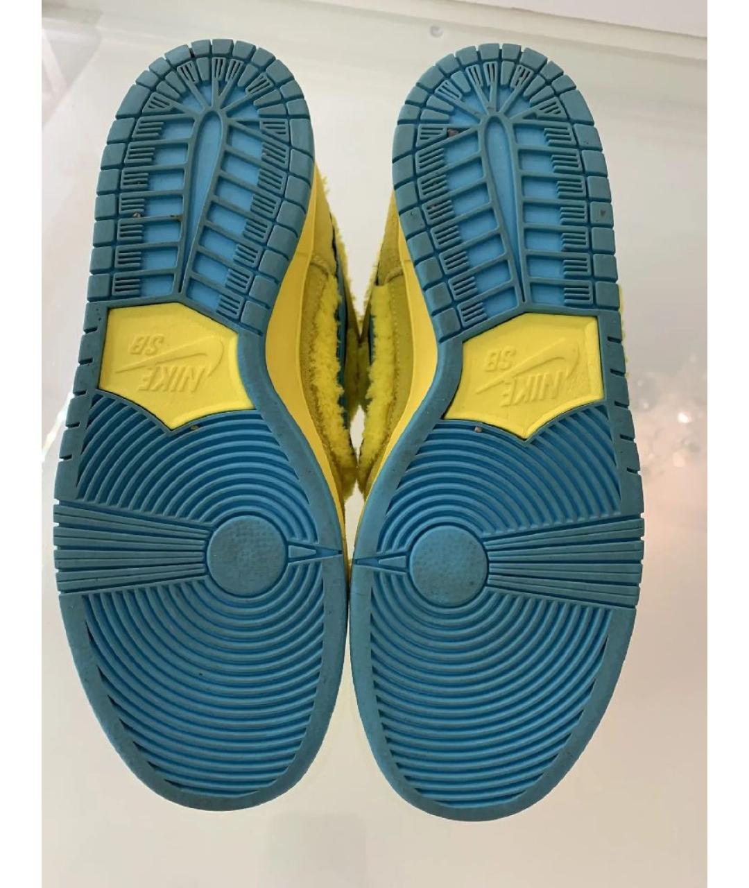 NIKE Желтые замшевые низкие кроссовки / кеды, фото 7