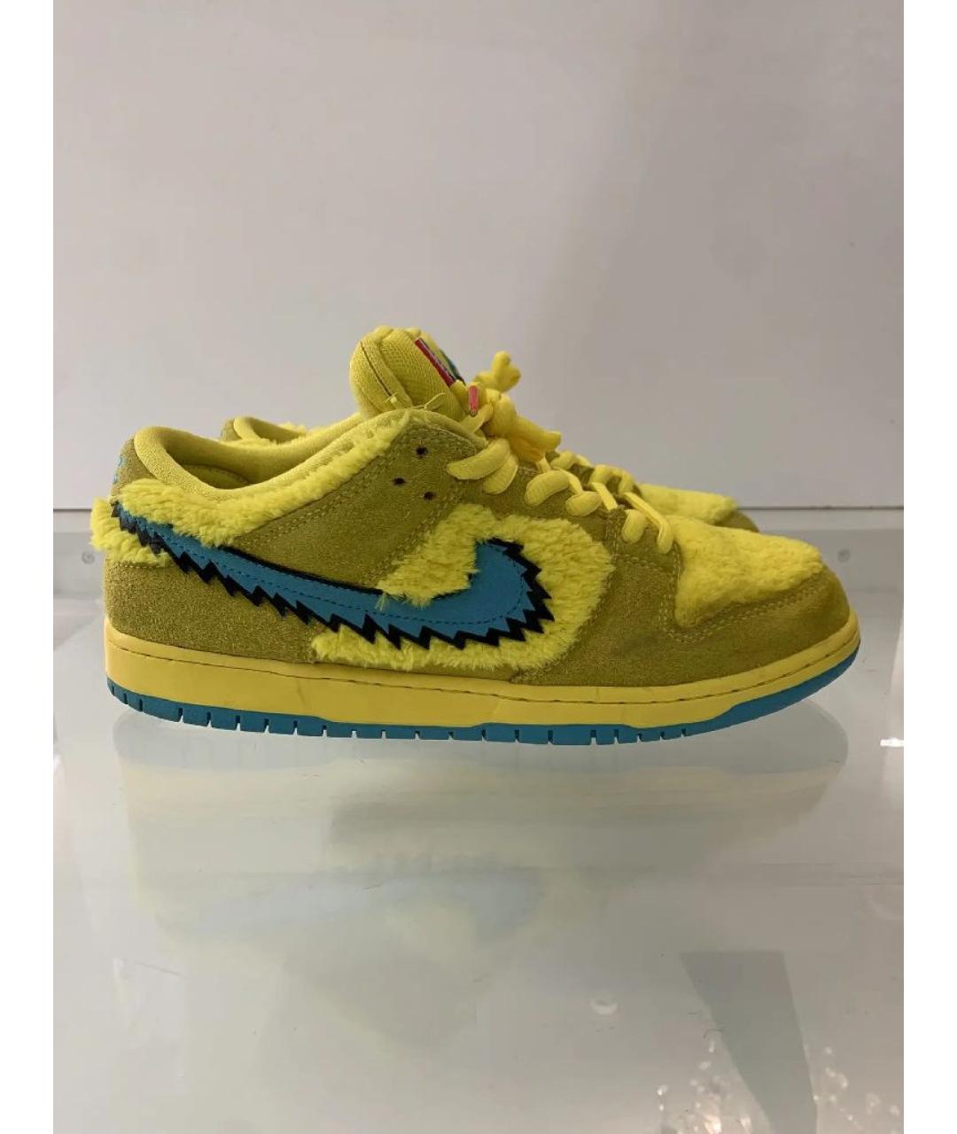 NIKE Желтые замшевые низкие кроссовки / кеды, фото 8