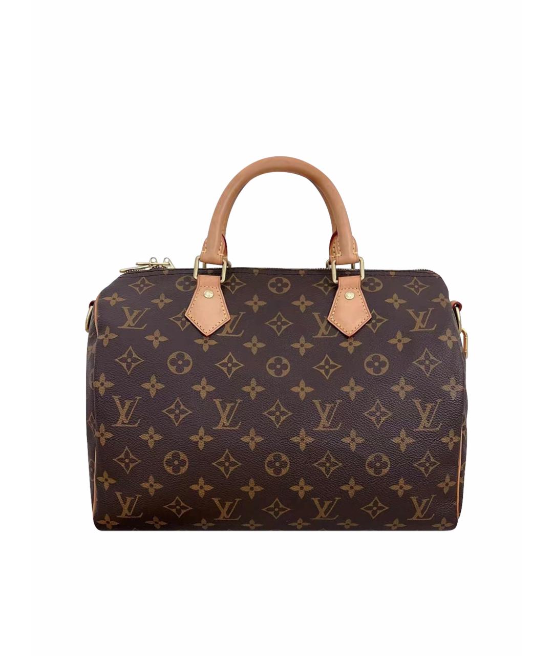 LOUIS VUITTON Коричневая кожаная сумка через плечо, фото 1