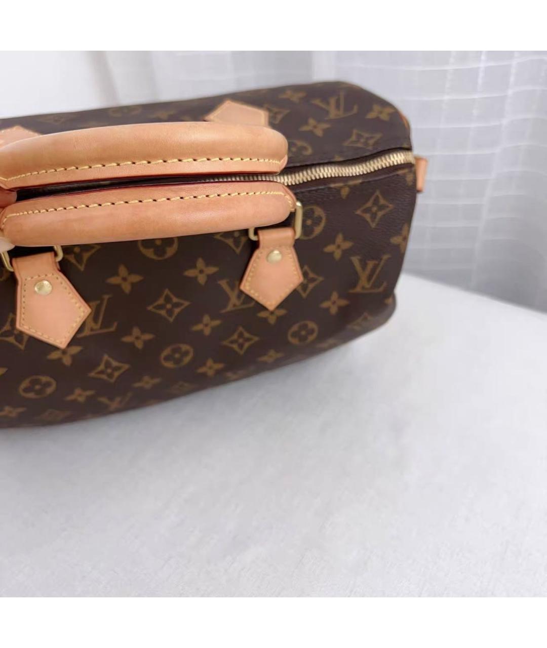 LOUIS VUITTON Коричневая кожаная сумка через плечо, фото 6