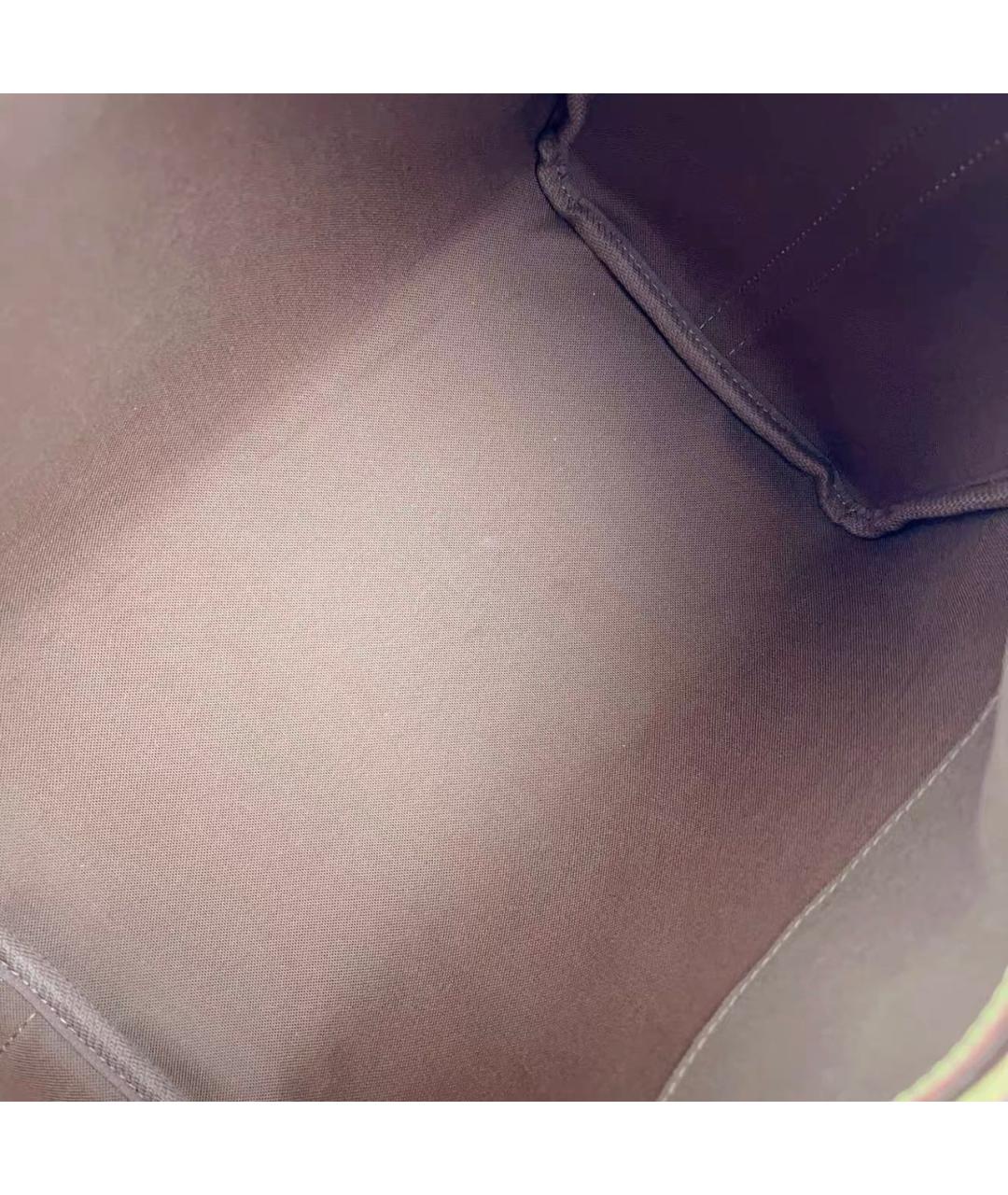 LOUIS VUITTON Коричневая кожаная сумка через плечо, фото 8