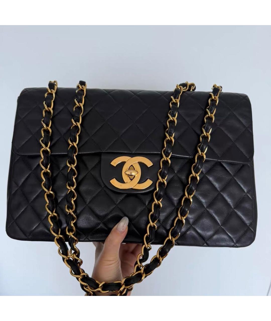 CHANEL Черная кожаная сумка тоут, фото 7