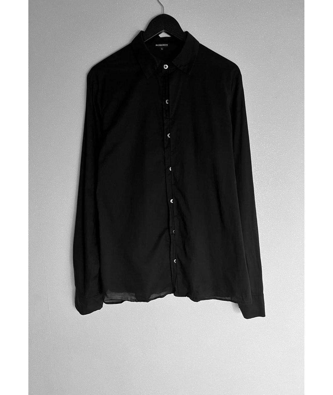 ANN DEMEULEMEESTER Черная хлопковая кэжуал рубашка, фото 2