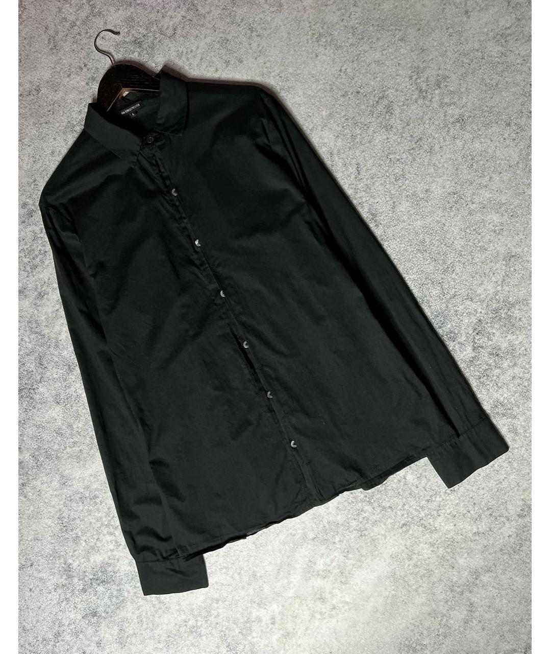 ANN DEMEULEMEESTER Черная хлопковая кэжуал рубашка, фото 9