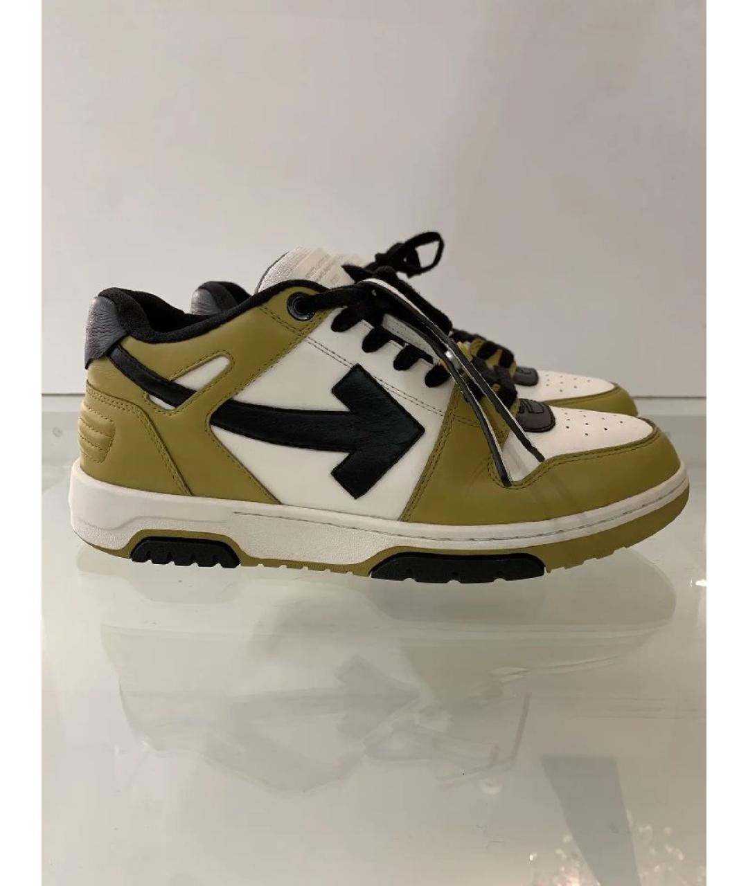 OFF-WHITE Мульти кожаные высокие кроссовки / кеды, фото 8
