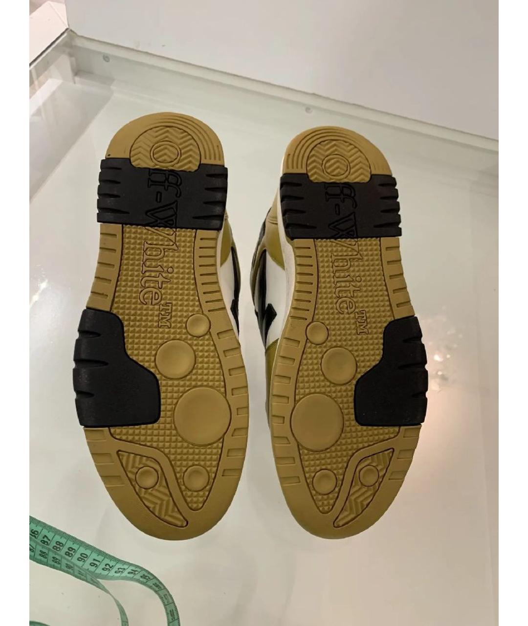 OFF-WHITE Мульти кожаные высокие кроссовки / кеды, фото 5