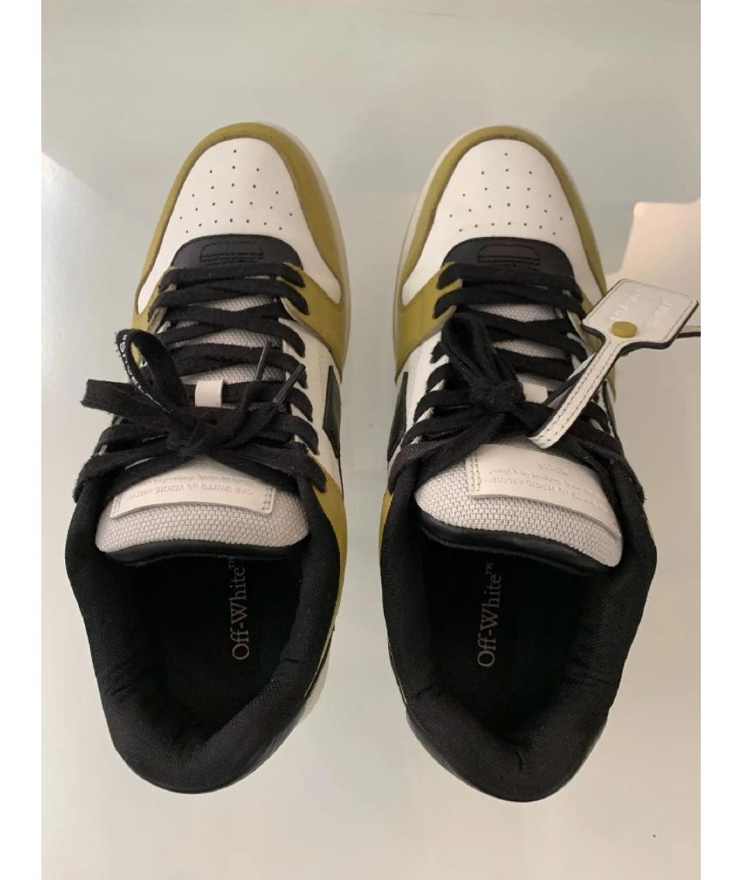 OFF-WHITE Мульти кожаные высокие кроссовки / кеды, фото 3