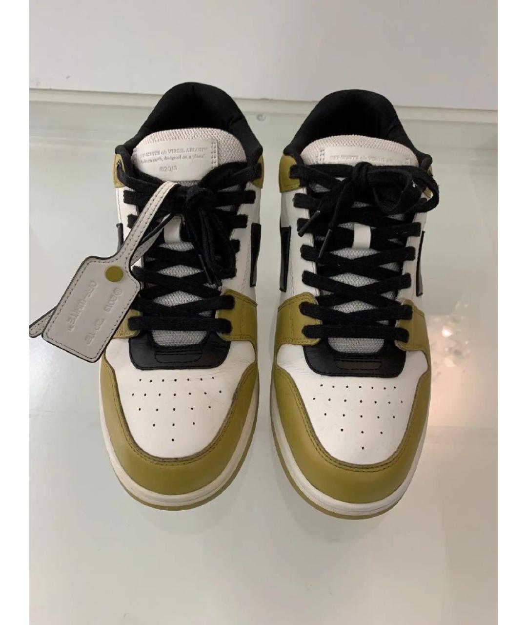 OFF-WHITE Мульти кожаные высокие кроссовки / кеды, фото 2