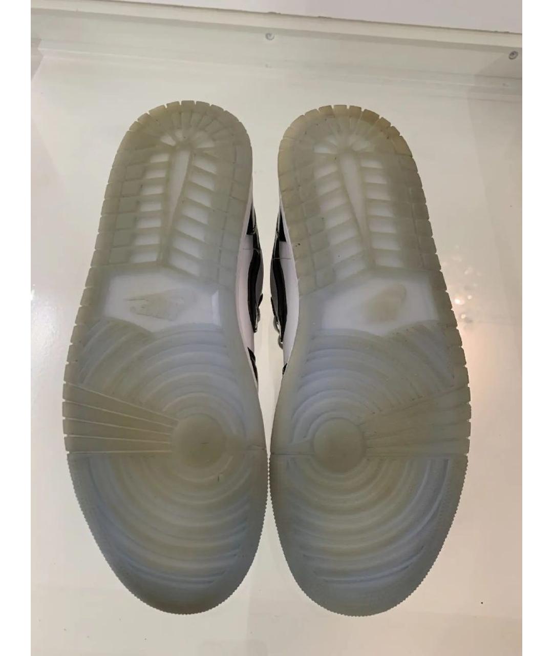 NIKE Черные кожаные низкие кроссовки / кеды, фото 5