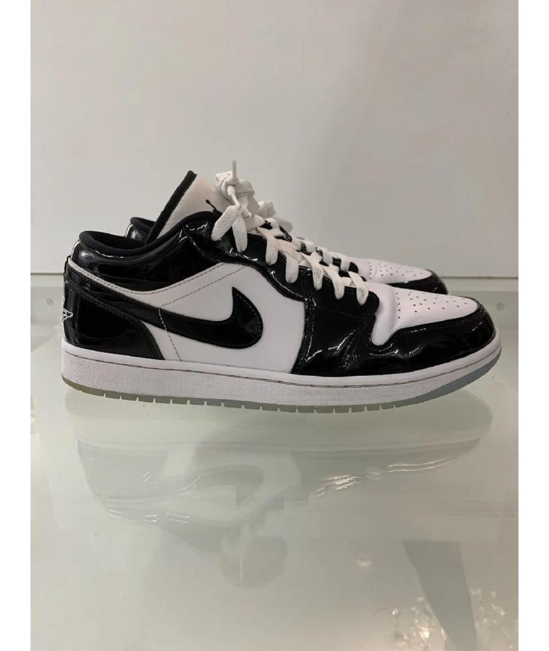 NIKE Черные кожаные низкие кроссовки / кеды, фото 6