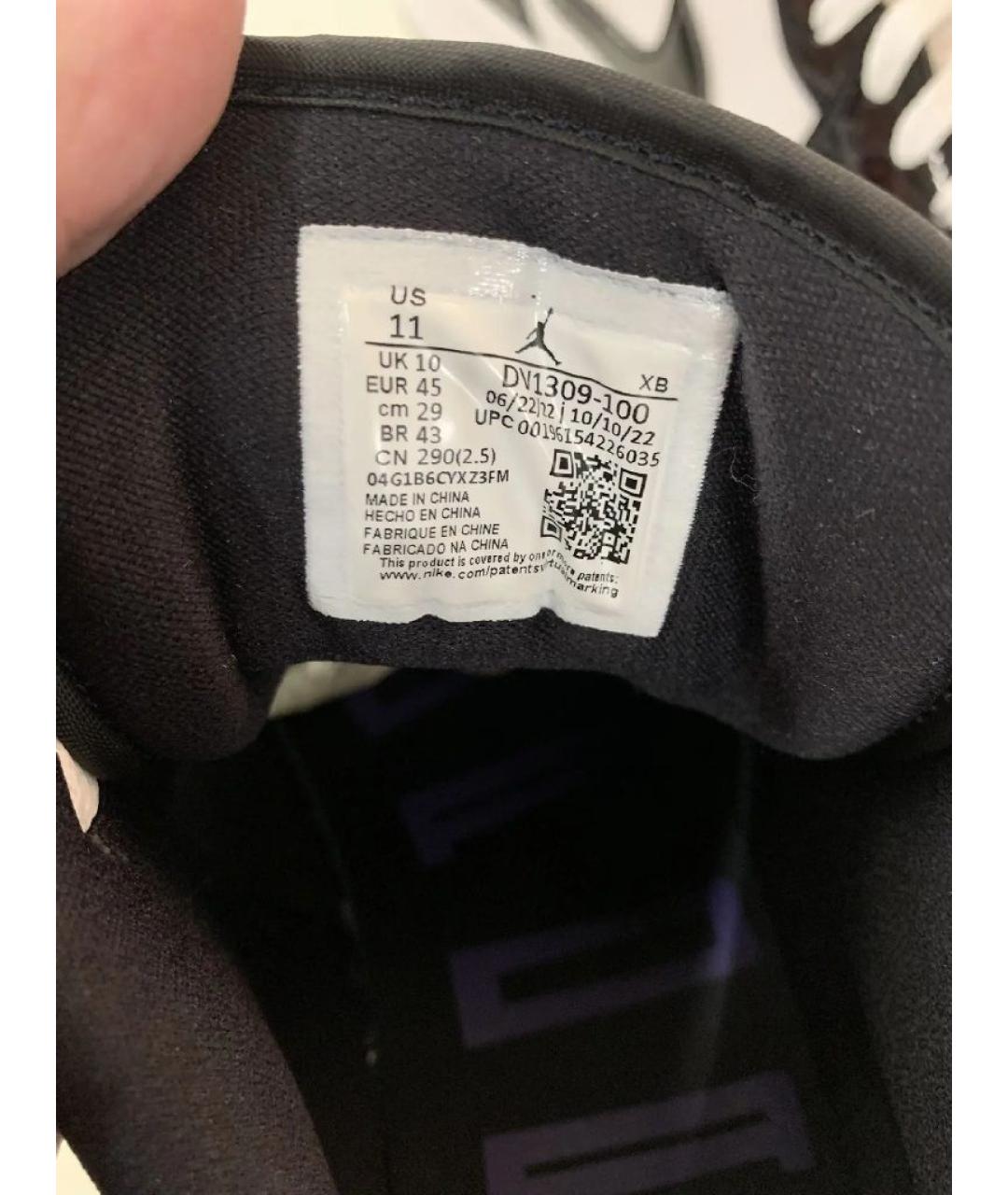 NIKE Черные кожаные низкие кроссовки / кеды, фото 4