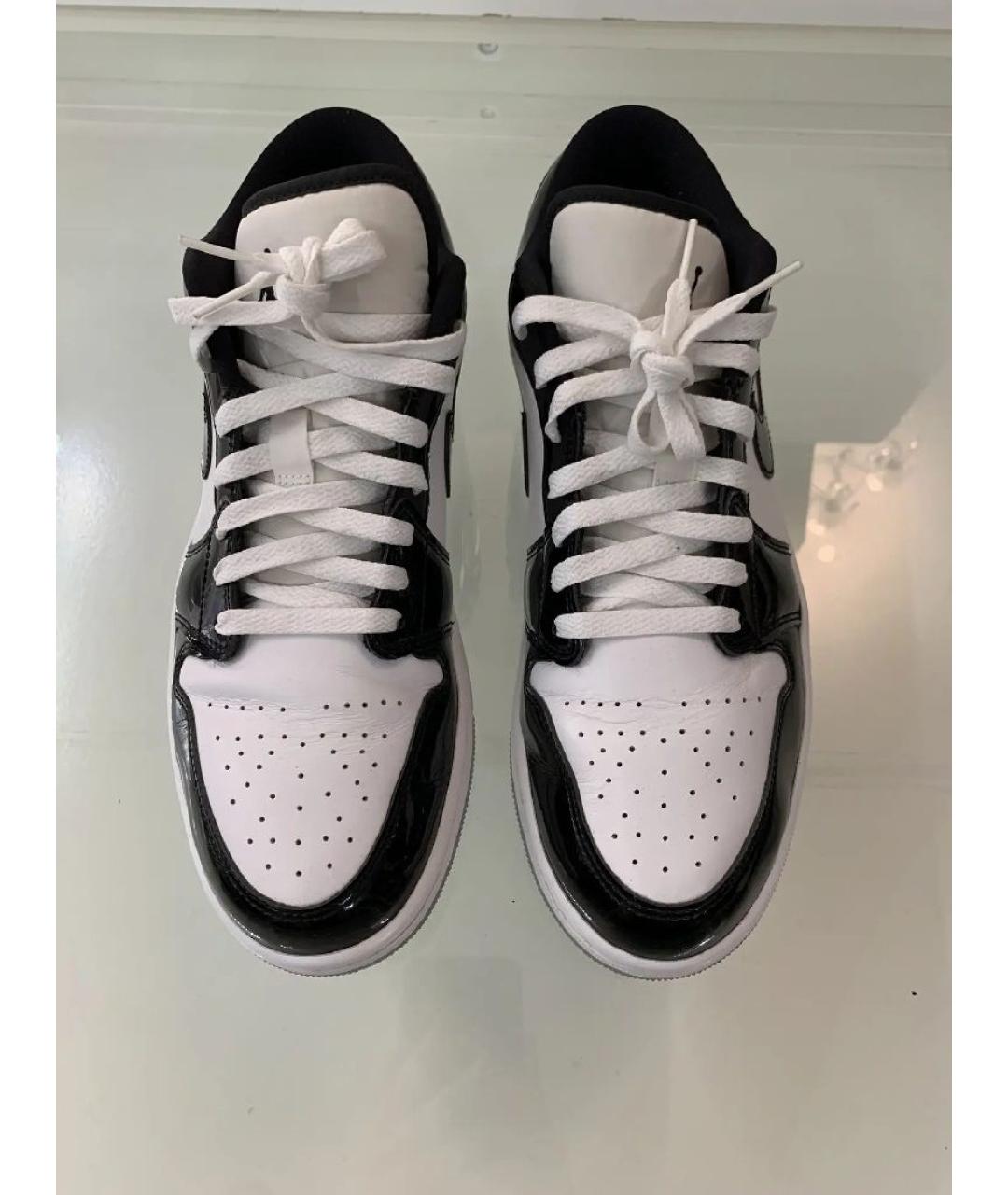 NIKE Черные кожаные низкие кроссовки / кеды, фото 2