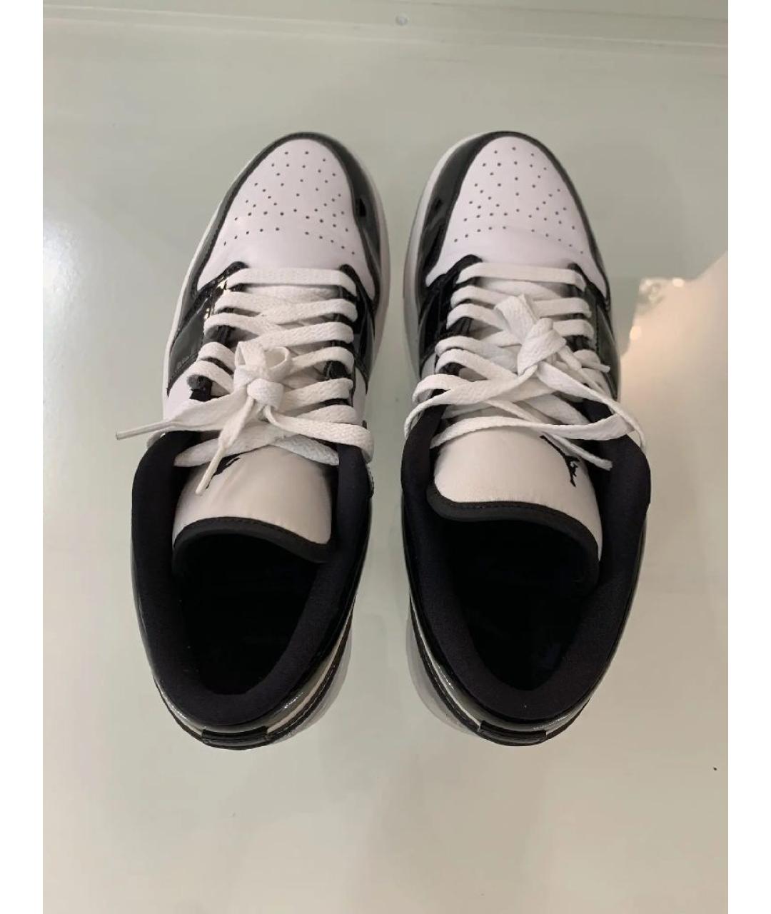 NIKE Черные кожаные низкие кроссовки / кеды, фото 3