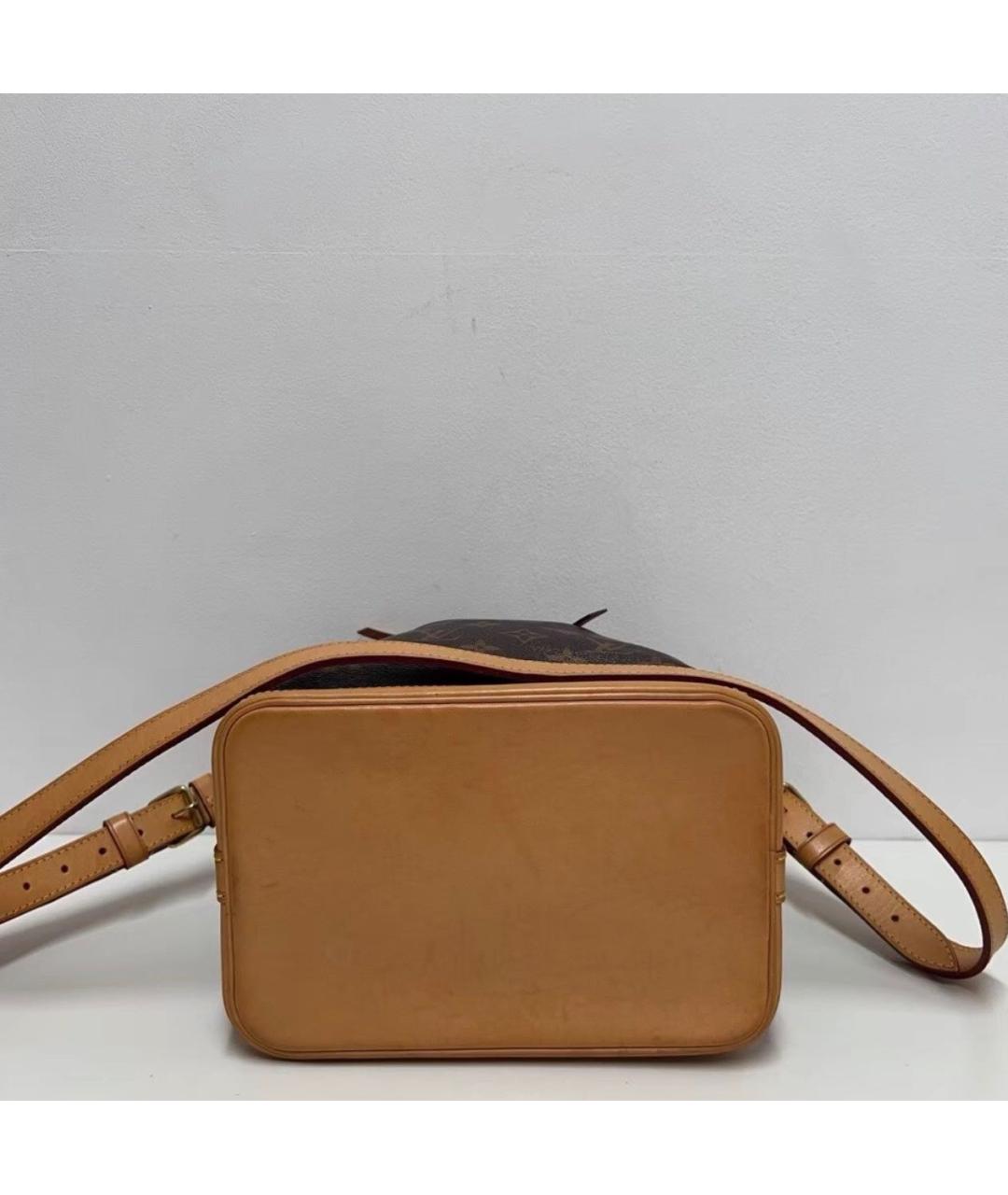 LOUIS VUITTON Коричневая кожаная сумка через плечо, фото 3