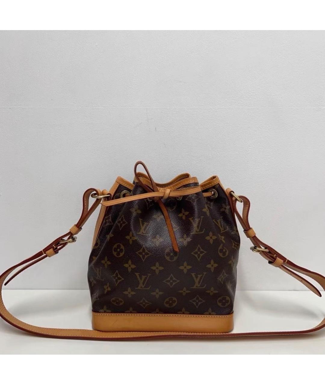 LOUIS VUITTON Коричневая кожаная сумка через плечо, фото 6