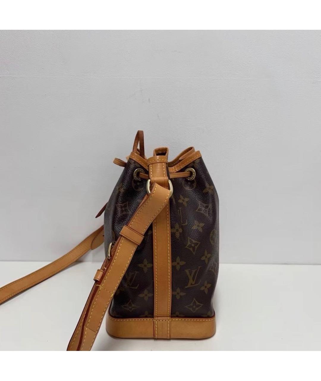 LOUIS VUITTON Коричневая кожаная сумка через плечо, фото 5