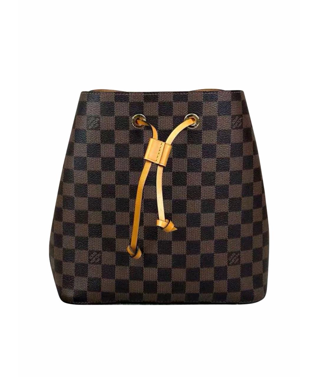 LOUIS VUITTON Коричневая кожаная сумка тоут, фото 1