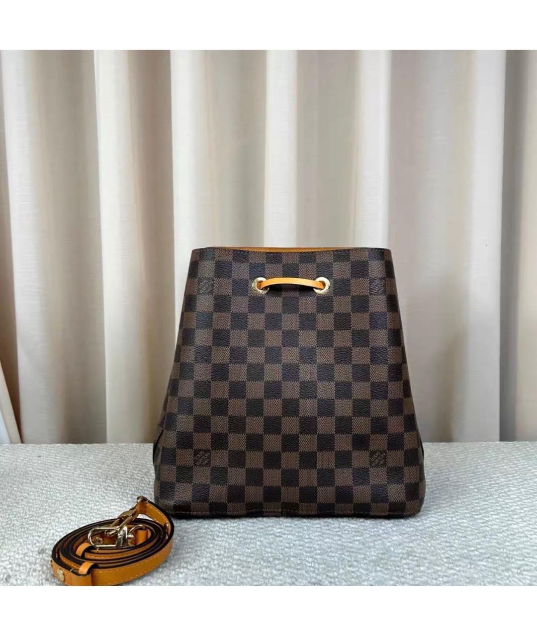 LOUIS VUITTON Коричневая кожаная сумка тоут, фото 2