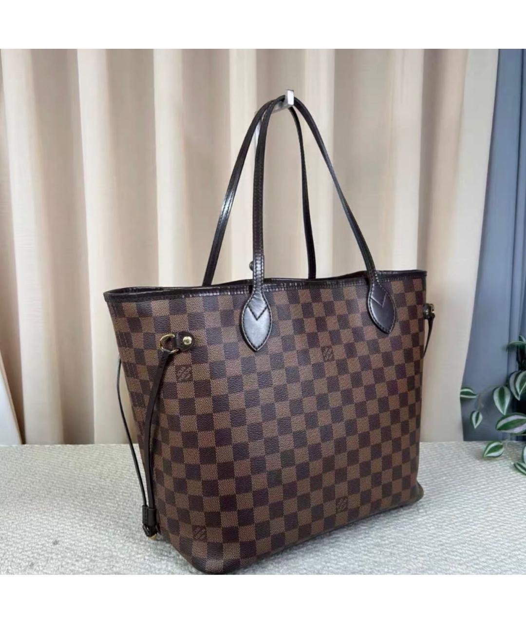 LOUIS VUITTON Коричневая сумка тоут из канвы, фото 3