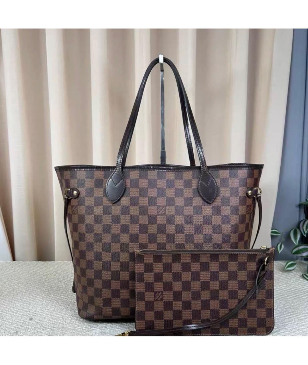 LOUIS VUITTON Коричневая сумка тоут из канвы, фото 2