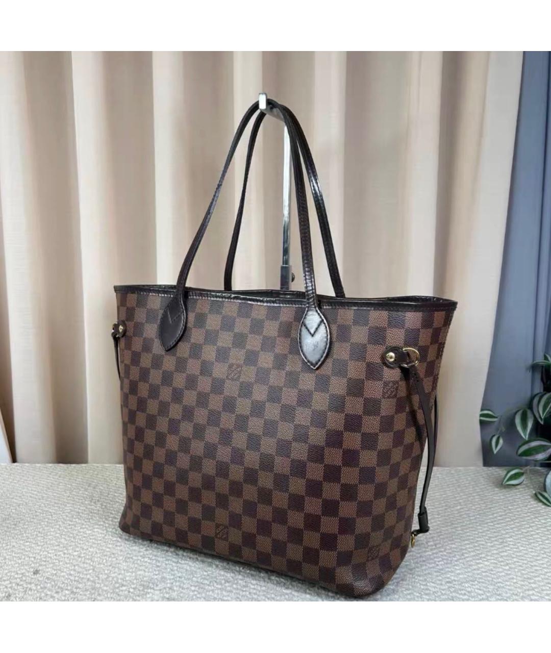 LOUIS VUITTON Коричневая сумка тоут из канвы, фото 4