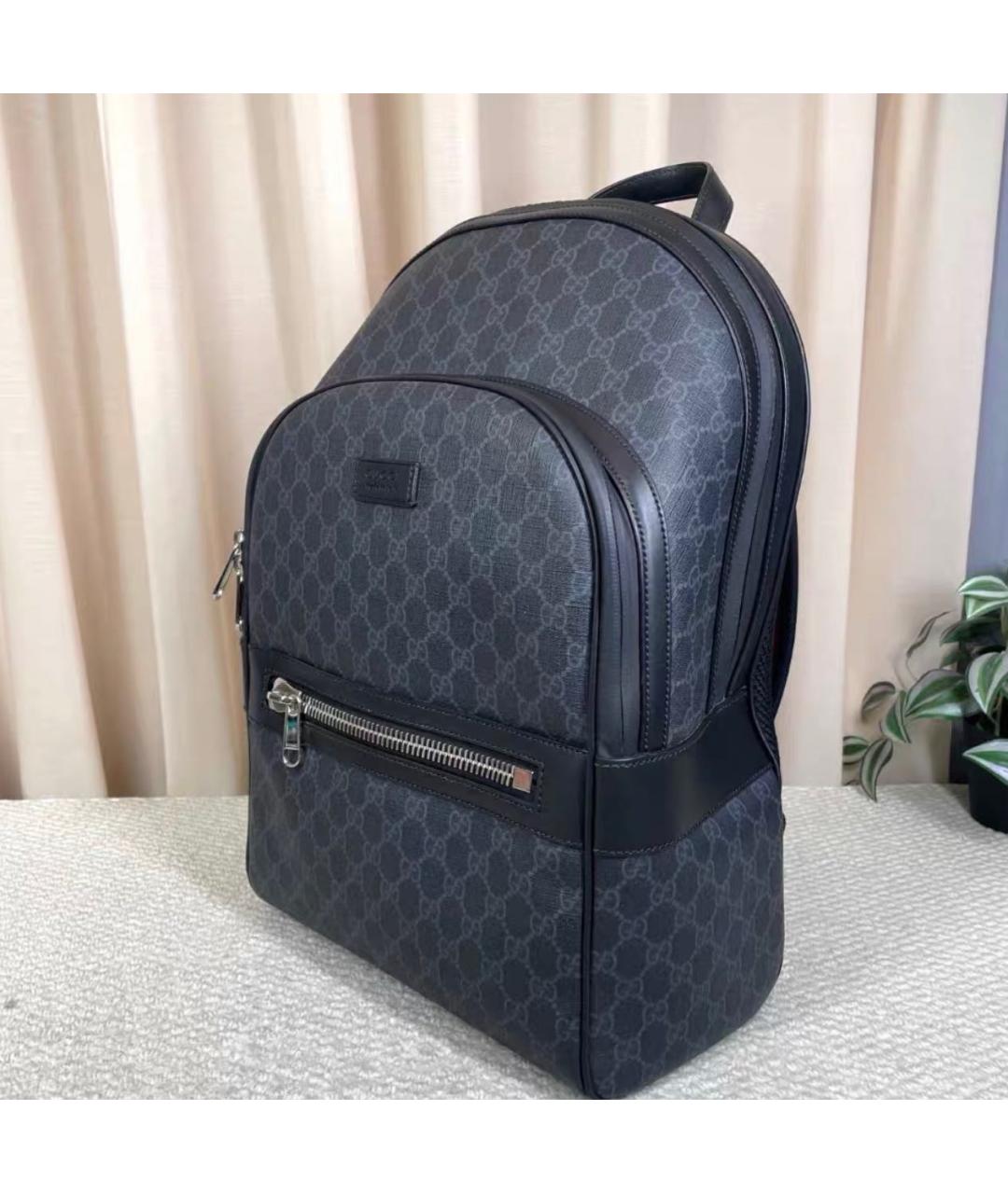 GUCCI Черный кожаный рюкзак, фото 4