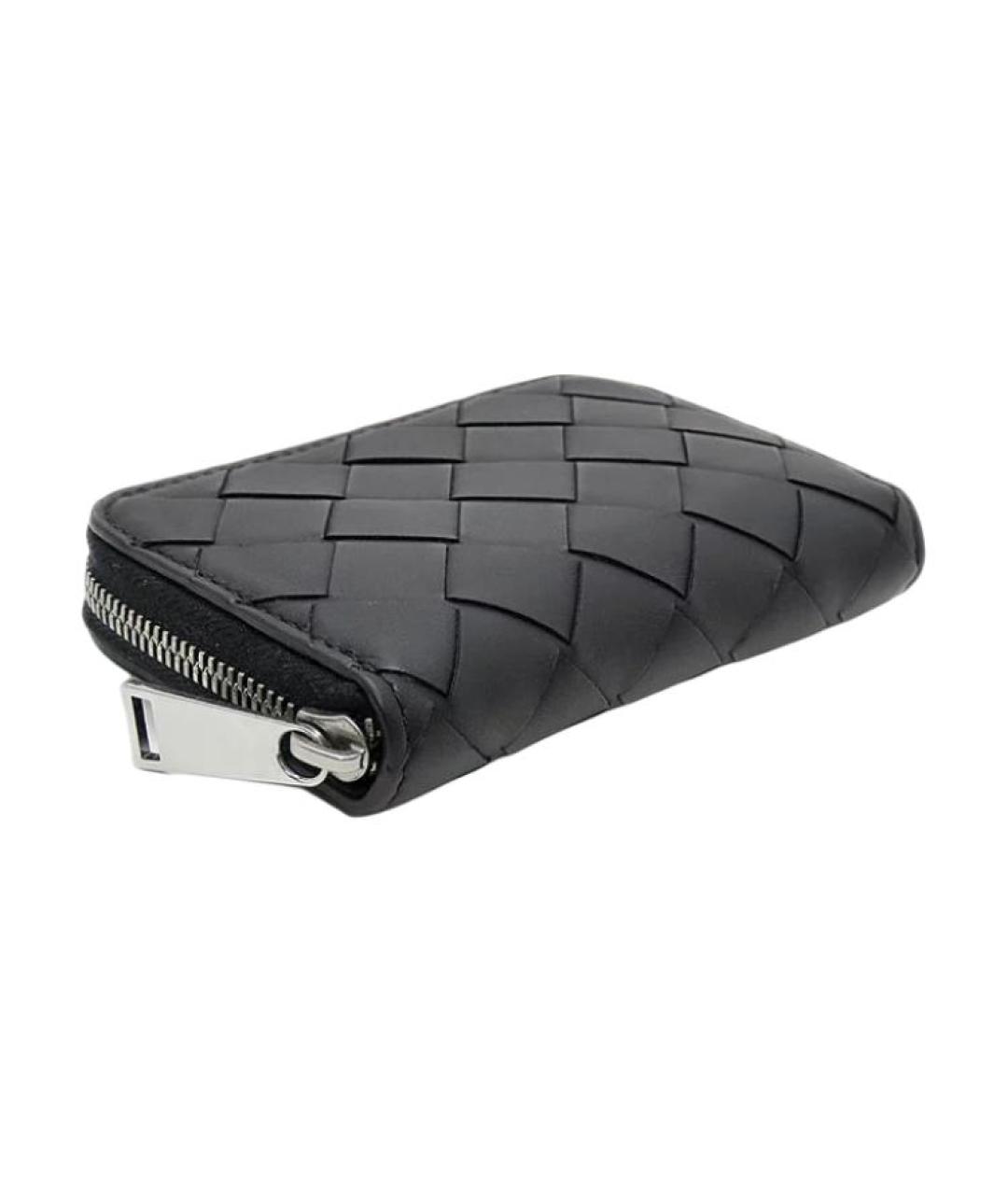 BOTTEGA VENETA Черный кожаный кардхолдер, фото 3